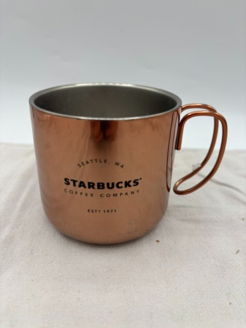 Starbucks Seattle Coffee Company 12oz Metal Camping Mug.